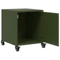 Table de chevet vert olive 36x39x43,5 cm acier