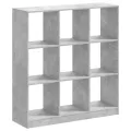 Bibliothèque gris béton 102x32x108 cm bois d'ingénierie