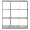 Bibliothèque gris béton 102x32x108 cm bois d'ingénierie