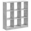 Bibliothèque gris béton 102x32x108 cm bois d'ingénierie