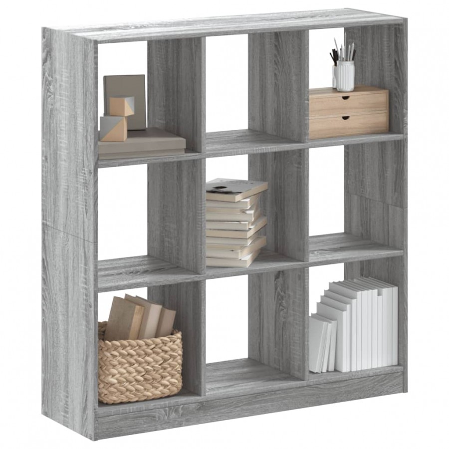 Bibliothèque sonoma gris 102x32x108 cm bois d'ingénierie