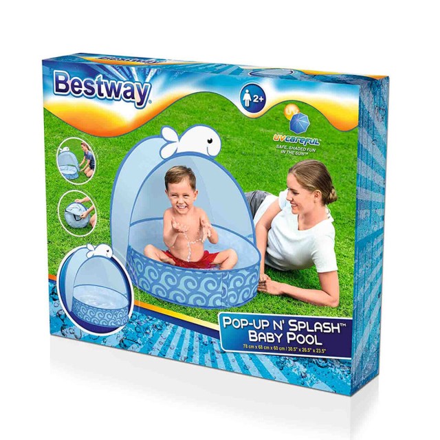 Bestway Kinderzwembad Zelfopbouwend Walvis 78x68x60 cm +2 Jaar Tuin 52