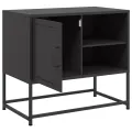 Meuble TV noir 68x39x60,5 cm acier