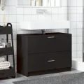 Armoire d'évier noir 78x37x59 cm bois d'ingénierie