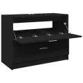Armoire d'évier noir 78x37x59 cm bois d'ingénierie