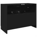 Armoire d'évier noir 78x37x59 cm bois d'ingénierie