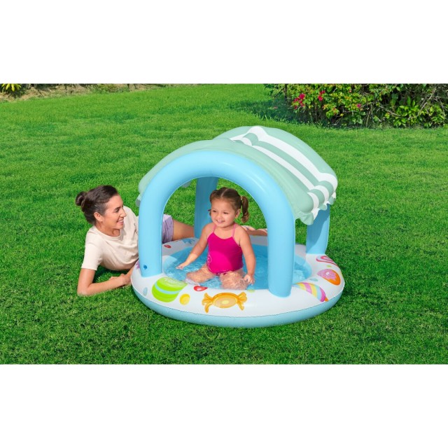 Bestway Piscina Gonfiabile per Bambini con Anello a Forma di Gelateria