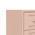 Tables de chevet 2 pcs rose 36x39x60,5 cm acier