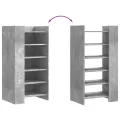 Armoire à chaussures gris béton 52x37,5x100cm bois d'ingénierie