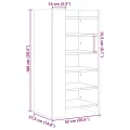 Armoire à chaussures gris béton 52x37,5x100cm bois d'ingénierie