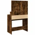 Coiffeuse avec LED chêne fumé 80x41x134,5 cm