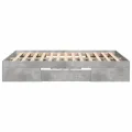 Cadre de lit sans matelas gris béton 135x190 cm bois ingénierie