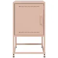 Tables de chevet 2 pcs rose 36x39x60,5 cm acier