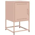 Tables de chevet 2 pcs rose 36x39x60,5 cm acier