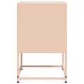 Tables de chevet 2 pcs rose 36x39x60,5 cm acier