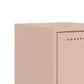 Tables de chevet 2 pcs rose 36x39x60,5 cm acier