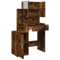 Coiffeuse avec armoire chêne fumé 80x35x132 cm