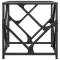 Table basse avec dessus en verre transparent 40x40x41 cm acier
