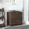 Meuble d'évier chêne marron 59x37x59 cm bois d'ingénierie