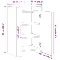 Buffet chêne sonoma 45x35x75 cm bois d'ingénierie