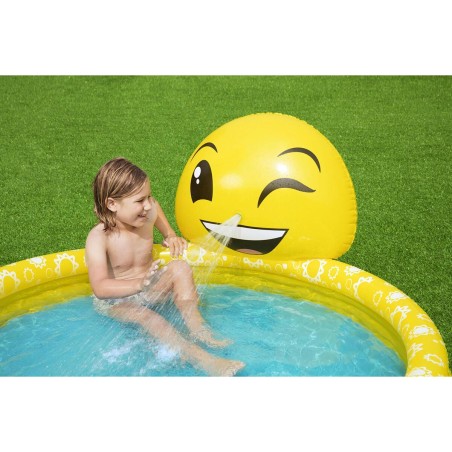 Bestway Piscine Gonflable Enfant Jet Sourire 165x144x69 cm +2 Ans Jard