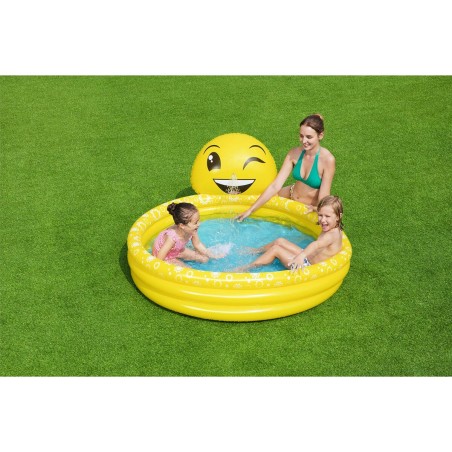 Bestway Piscine Gonflable Enfant Jet Sourire 165x144x69 cm +2 Ans Jard