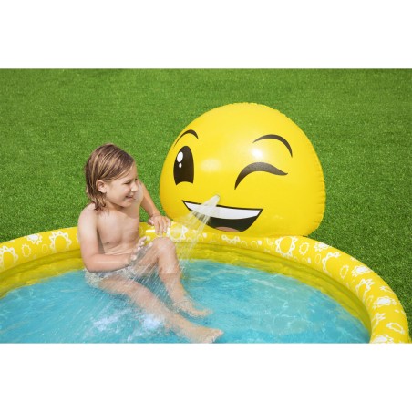Bestway Piscine Gonflable Enfant Jet Sourire 165x144x69 cm +2 Ans Jard