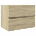 Ensemble de meubles de bain 2pcs céramique et bois d'ingénierie