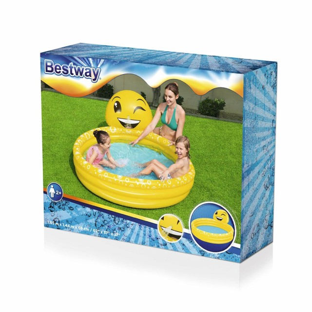 Bestway Piscina Hinchable Infantil Chorro Sonrisa 165x144x69 cm +2 Añ