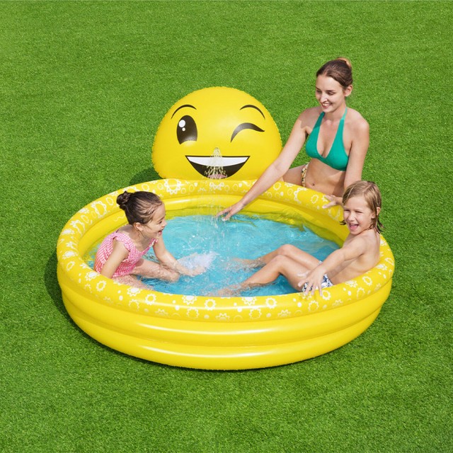 Bestway Piscina Gonfiabile Infantile Getto Sorriso 165x144x69 cm +2 An