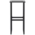 Tabourets de bar lot de 2 noir acier enduit de poudre
