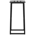 Tabourets de bar lot de 2 noir acier enduit de poudre