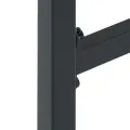 Tabourets de bar lot de 2 noir acier enduit de poudre