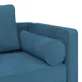 Chaise longue avec coussins bleu velours