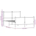 Cadre de lit en métal sans matelas chêne fumé 120x200 cm