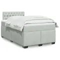 cadre de lit et matelas gris clair 120x190cm velours
