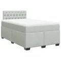 cadre de lit et matelas gris clair 120x190cm velours