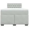 cadre de lit et matelas gris clair 120x190cm velours