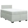 cadre de lit et matelas gris clair 120x190cm velours