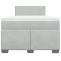 cadre de lit et matelas gris clair 120x190cm velours