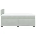 cadre de lit et matelas gris clair 120x190cm velours