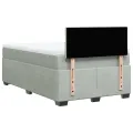cadre de lit et matelas gris clair 120x190cm velours