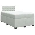 cadre de lit et matelas gris clair 120x190cm velours
