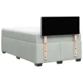 cadre de lit et matelas gris clair 120x190cm velours