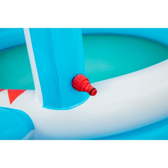 Bestway Piscina Gonfiabile per Bambini 2 Anelli Squalo Spruzzatore 163