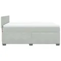 cadre de lit et matelas Gris clair 140x190cm Velours
