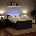 cadre de lit avec matelas Noir 140x190 cm Velours