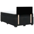 cadre de lit avec matelas noir 120x190 cm velours