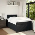 cadre de lit avec matelas noir 120x190 cm velours