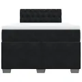cadre de lit avec matelas noir 120x190 cm velours